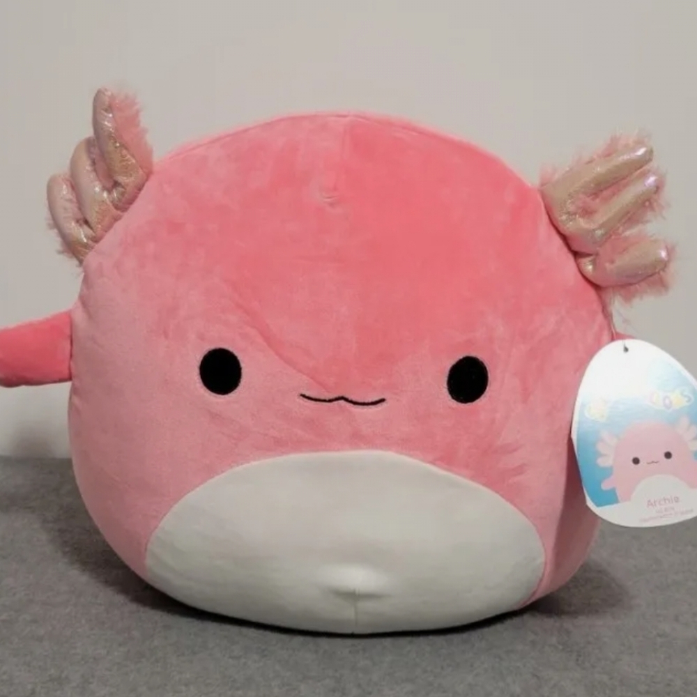 12" Archie Hot Pink HP Axolotl NWT Kellytoy Axol Amazon Exclusive Squishmallow